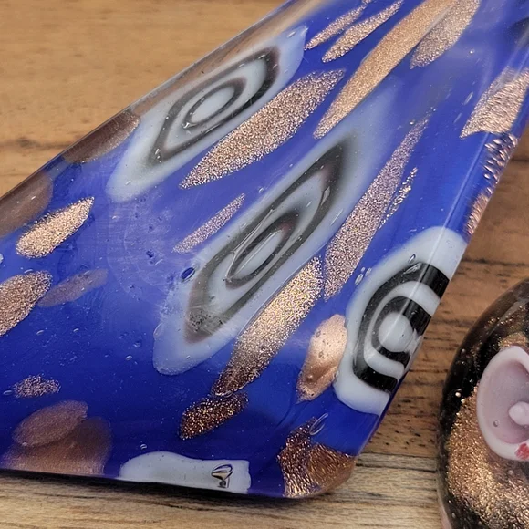 Murano Glass Handblown Pendant Lot of 2 - Picture 3 of 7